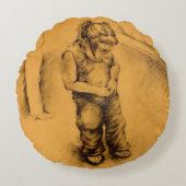 Ik ben verloren in Le Tianguie, Mexico Rond Kussen (Voorkant)