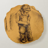 Ik ben verloren in Le Tianguie, Mexico Rond Kussen (Achterkant)