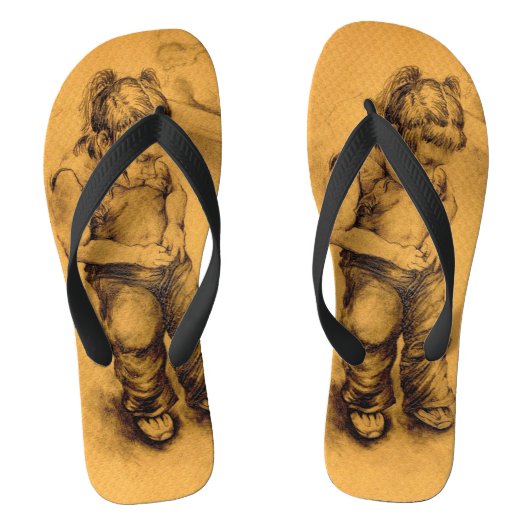 Ik ben verloren in Le Tianguie, Mexico Teenslippers (Voetbed)