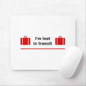 Ik ben verloren in Transit Double Suitcase Light-C Muismat (Met muis)