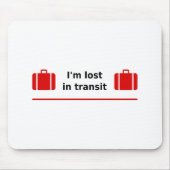 Ik ben verloren in Transit Double Suitcase Light-C Muismat (Voorkant)