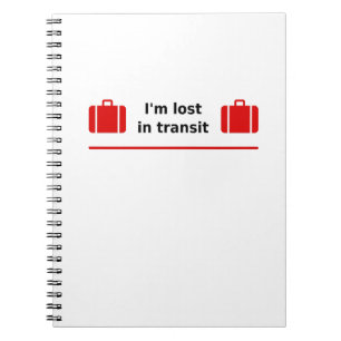 Ik ben verloren in Transit Double Suitcase Light-C Notitieboek