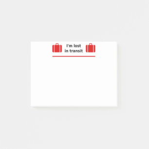 Ik ben verloren in Transit Double Suitcase Light-C Post-it® Notes