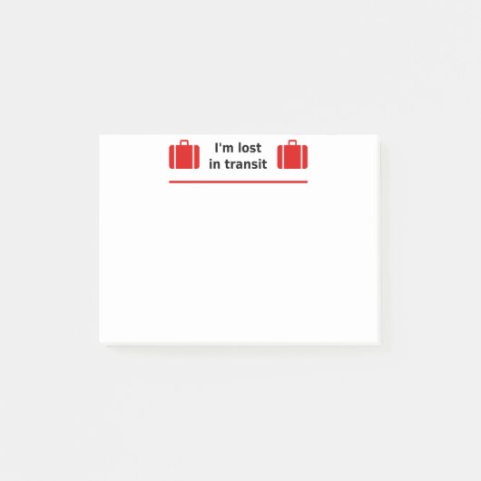 Ik ben verloren in Transit Double Suitcase Light-C Post-it® Notes (Voorkant)