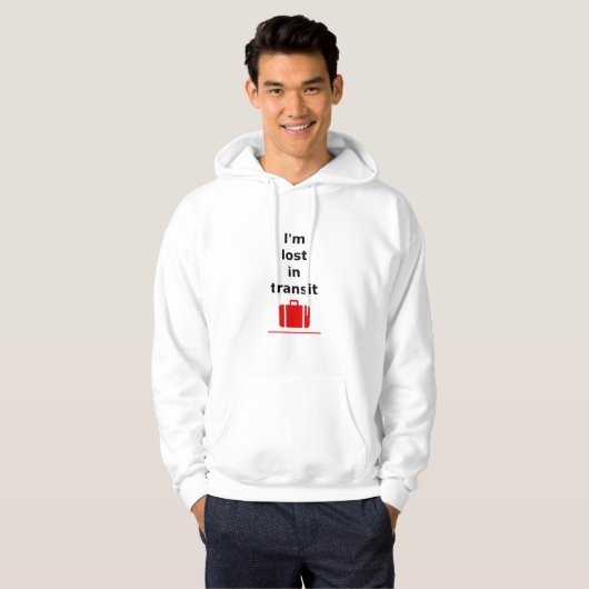 Ik ben verloren in Transit Travel Suitcase Light-C Hoodie (Voorkant volledig)