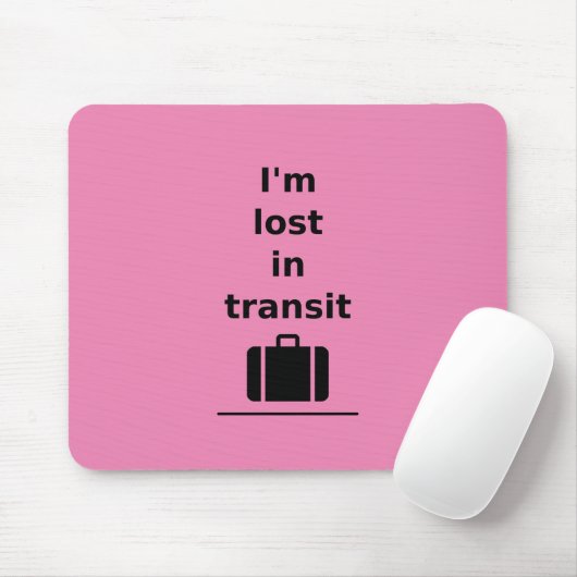 Ik ben verloren in Transit Travel Suitcase Light-M Muismat (Met muis)