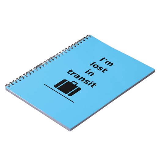 Ik ben verloren in Transit Travel Suitcase Light-M Notitieboek (Linkerzijde)