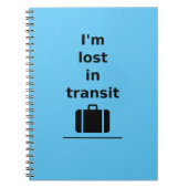 Ik ben verloren in Transit Travel Suitcase Light-M Notitieboek (Voorkant)