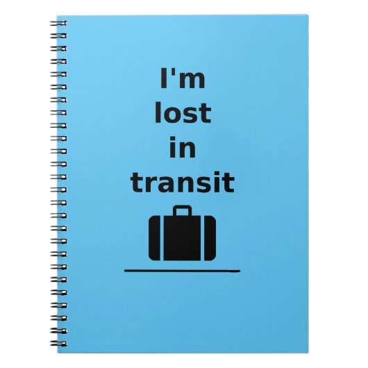 Ik ben verloren in Transit Travel Suitcase Light-M Notitieboek (Voorkant)