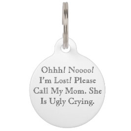 Ik ben verloren Label. Huisdierpenning