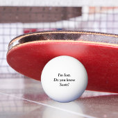 Ik ben verloren Persoonlijke naam aangepaste golfb Pingpongbal