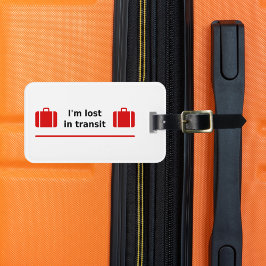 Ik ben verloren tijdens het transport dubbele koff bagagelabel