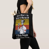 Ik ben verpleegster en ik weet dingen Canvas tas (Dichtbij)