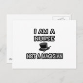 Ik ben verpleegster... Geen goochelaar Briefkaart (Voorkant / Achterkant)