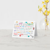 Ik ben verpleegster kaart (Gele Bloem)