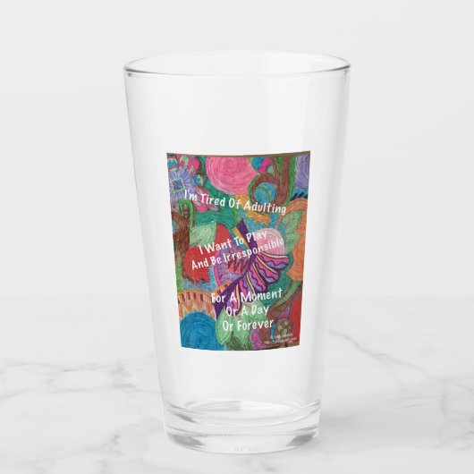 Ik ben verslaafd aan overdrijving glas (Voorkant)