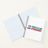 Ik ben verstrikt en gestrest - Grappige Octopus Mu Notitieboek (Binnen)