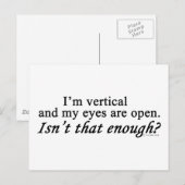Ik ben verticaal briefkaart (Voorkant / Achterkant)
