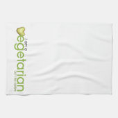 Ik ben Verticale keukenhanddoek van vegetariër (Horizontaal)