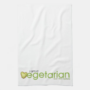 Ik ben Verticale keukenhanddoek van vegetariër