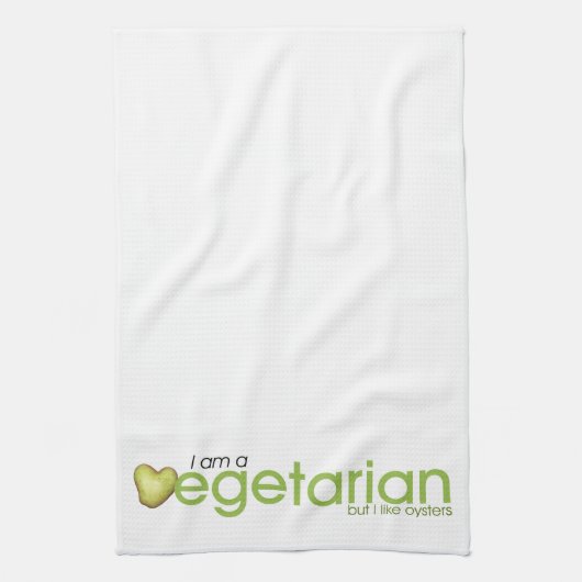 Ik ben Verticale keukenhanddoek van vegetariër (Verticaal)