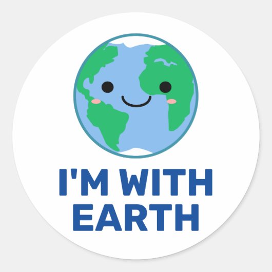 Ik ben vertrouwd met het klimaatveranderingsbewust ronde sticker (Voorkant)