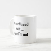 Ik ben verward koffiemok (Voorkant links)
