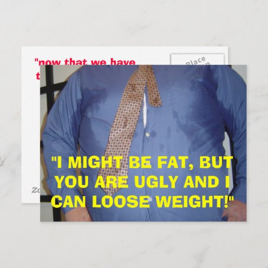 IK BEN VET, JE BENT GOED - POST KAART (Voorkant / Achterkant)