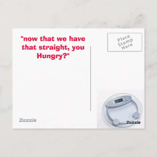 IK BEN VET, JE BENT GOED - POST KAART (Achterkant)