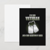 Ik ben Veteraan en Veteran's vrouw Happy Veterans  RSVP Kaartje (Voorkant / Achterkant)