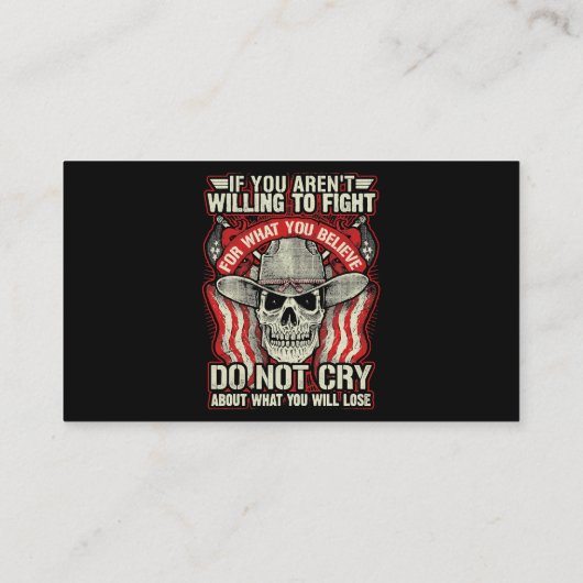 Ik ben Veteraan ExArmy met offensief respect. Visitekaartje (Achterkant)