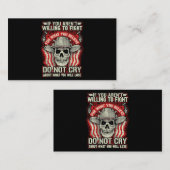 Ik ben Veteraan ExArmy met offensief respect. Visitekaartje (Voorkant / Achterkant)