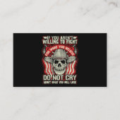 Ik ben Veteraan ExArmy met offensief respect. Visitekaartje (Voorkant)