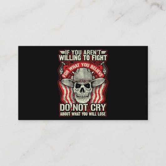 Ik ben Veteraan ExArmy met offensief respect. Visitekaartje (Voorkant)