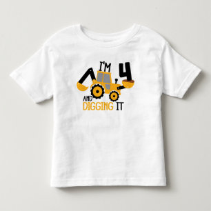 Ik ben vier en ik citeer de bouw van de Birthday B Kinder Shirts