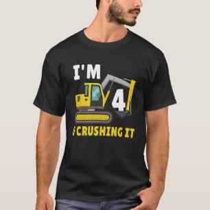 Ik ben vier en ik druk het vierde graafschap van d t-shirt