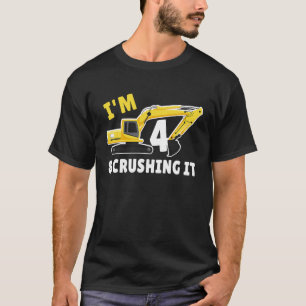 Ik ben vier en ik druk het vierde graafschap van d t-shirt