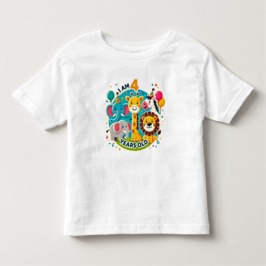 Ik ben vier. kinder shirts (Voorkant)