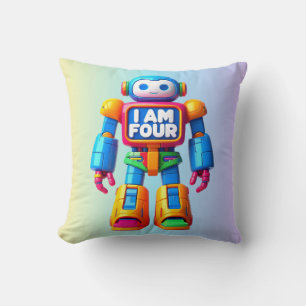Ik ben vier robot voor kinderen 4e verjaardag tech kussen