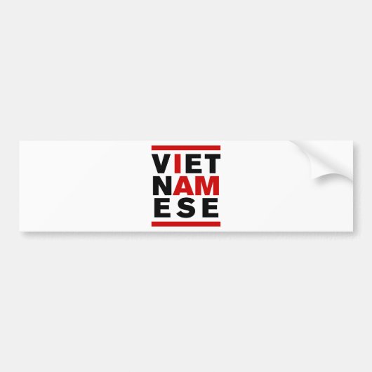 IK BEN VIETNAMESE BUMPERSTICKER (Voorkant)