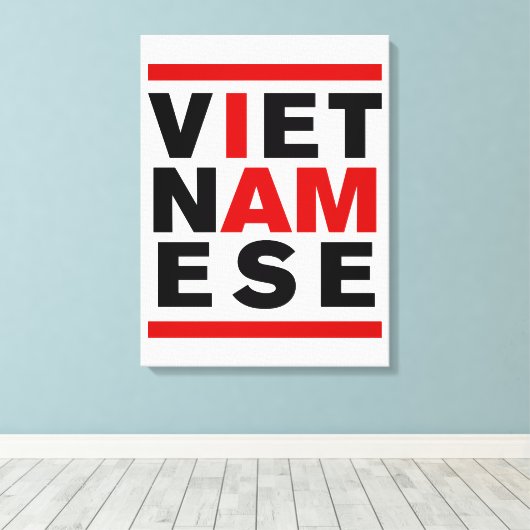 IK BEN VIETNAMESE CANVAS AFDRUK (Insitu (Houten vloer))
