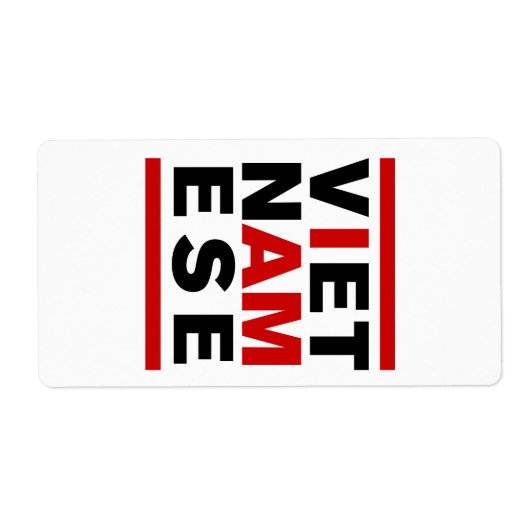 IK BEN VIETNAMESE ETIKET (Voorkant)