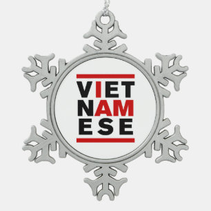 IK BEN VIETNAMESE TIN SNEEUWVLOK ORNAMENT