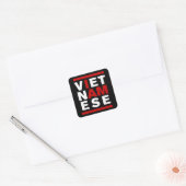 IK BEN VIETNAMESE VIERKANTE STICKER (Envelop)