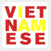 IK BEN VIETNAMESE VIERKANTE STICKER (Voorkant)