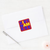 IK BEN VIETNAMESE VIERKANTE STICKER (Envelop)