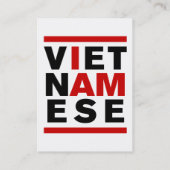 IK BEN VIETNAMESE VISITEKAARTJE (Achterkant)