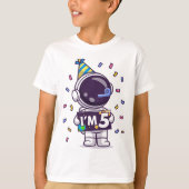 Ik ben vijf jaar astronaut t-shirt (Voorkant)