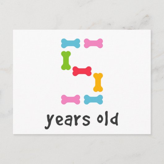 Ik ben vijf jaar oud briefkaart (Voorkant)