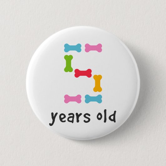 Ik ben vijf jaar oud ronde button 5,7 cm (Voorkant)